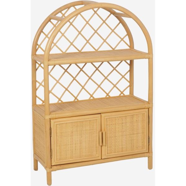 Libreria Per Bambini Esotica In Rattan Naturale, Rattan Naturale-image