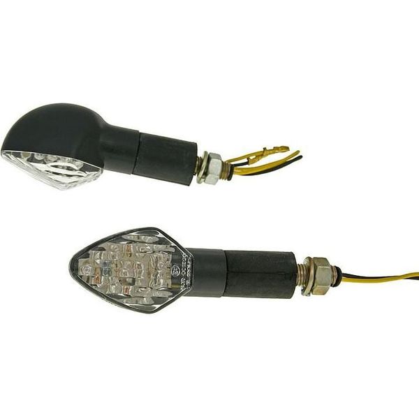 Set Di Indicatori M10 Led Nero Diamante Vetro Trasparente-image