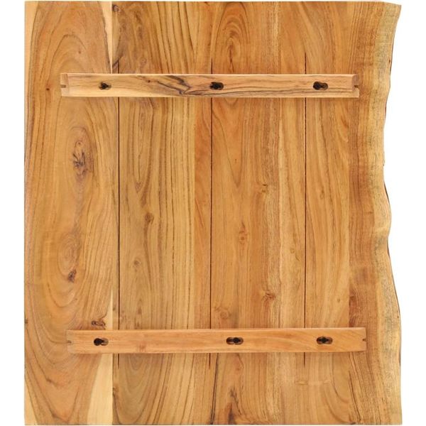 Vidaxl Piano Bagno In Legno Massiccio Di Acacia 80X52X3,8 Cm-image