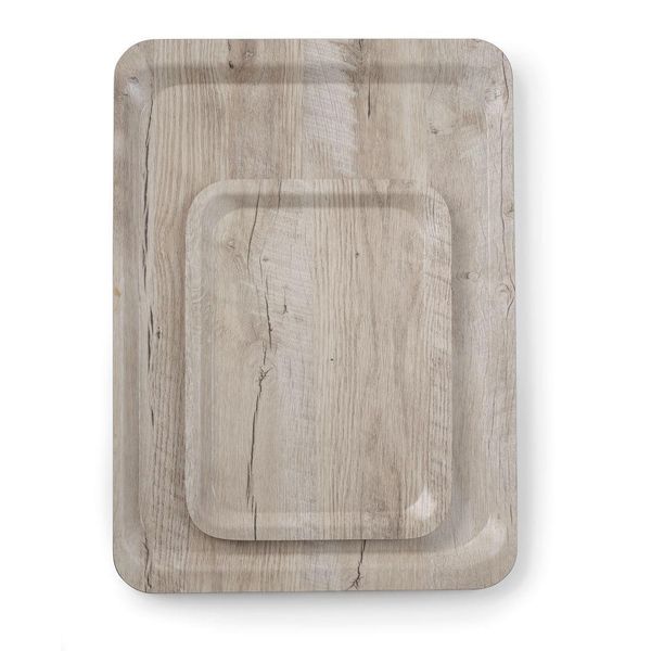 Vassoio Da Portata In Melamina Hendi Con Aspetto Legno, Legno Chiaro, 240X340 Mm-image