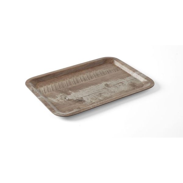 Vassoio Da Portata In Melamina Hendi Con Aspetto Legno, Legno Scuro, 240X340 Mm-image