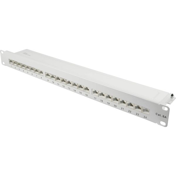 Patchpanel Di Buone Connessioni 19" Cat. 6A 24-P. 1HE Lichtgr."-image