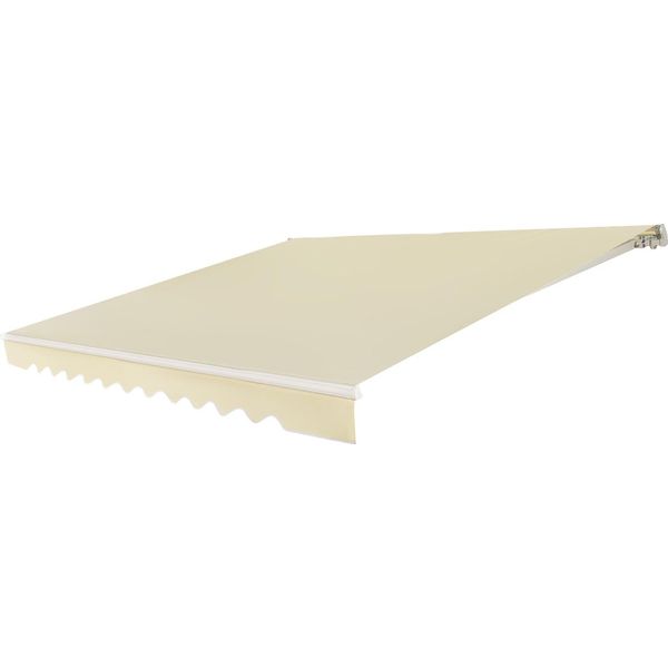 Tenda Da Sole Costway Con Manovella, Tenda Da Sole Per Balcone, Tenda Da Sole A Bracci Pieghevoli, Tenda Da Sole Per Patio, Tenda A Morsetto Per Balcone E Veranda (400X250Cm, Beige)-image