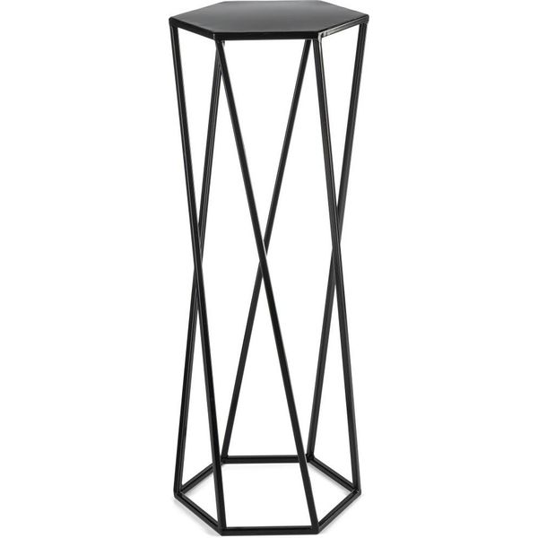Howhomely Sgabello Per Fiori In Metallo Nero 70 Cm - Portafiori, Colonna Per Fiori Alta-image