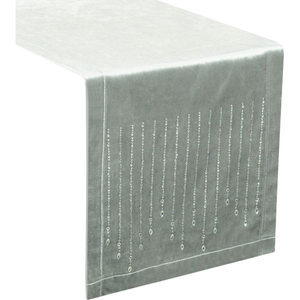Tovaglia Festosa Da Tavola Royal 3 Argento Grigio Chiaro 35X220 Cm Argento Grigio Chiaro Italiano-image
