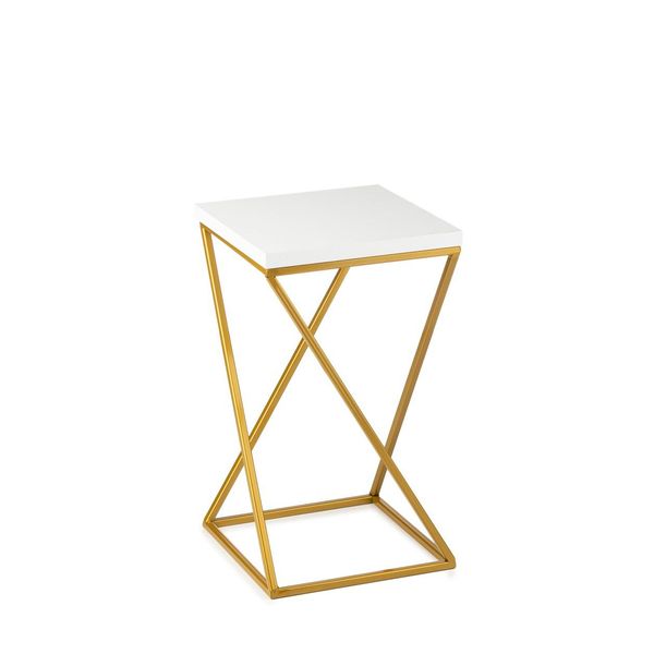 Howhomely Portafiori Loft Bianco 40 Cm - Sgabello Fiore, Colonna Fiore Moderna-image