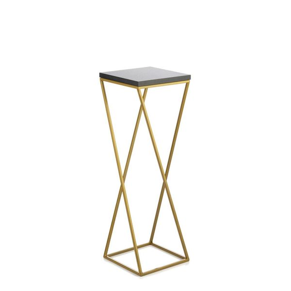 Howhomely Portafiori Oro Mdf 70 Cm - Sgabello Fiore, Colonna Fiore Moderna-image