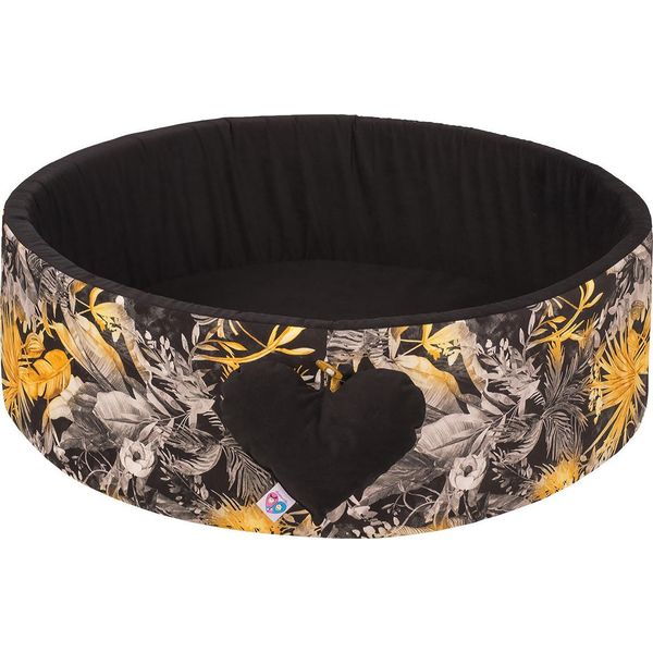 H&F Home Textile Piscina Di Palline | Piscina Di Palline Per Bambini 98X30Cm | Colore: Nero Con Fiori-image