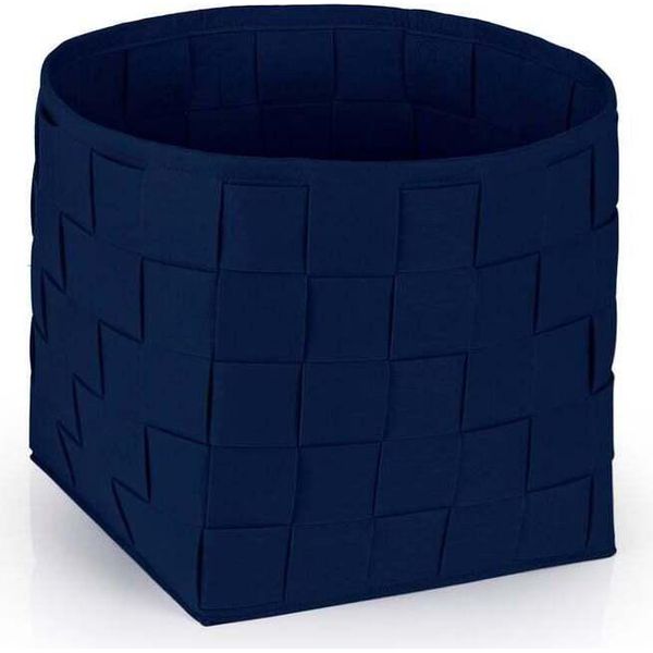 N8WERK Cestino Portaoggetti In Feltro L - 40 X 40 X 40 Cm - Blu Scuro-image