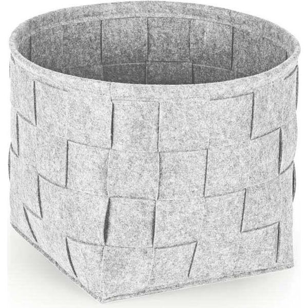 N8WERK Cestino Portaoggetti In Feltro M - 32 X 32 X 32 Cm - Grigio Chiaro-image