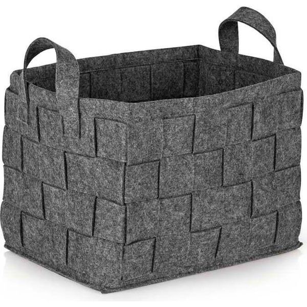 N8WERK Borsa Portaoggetti In Feltro M - 35 X 25 X 25 Cm - Grigio Scuro-image