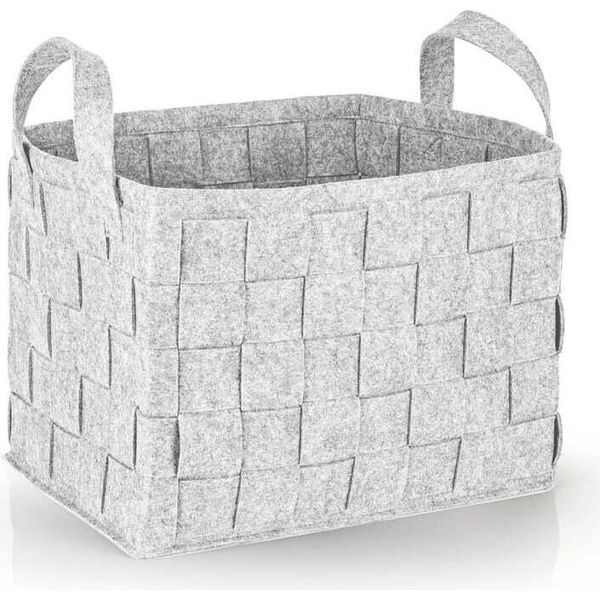 N8WERK Borsa Portaoggetti In Feltro L - 40 X 30 X 30 Cm - Grigio Chiaro-image