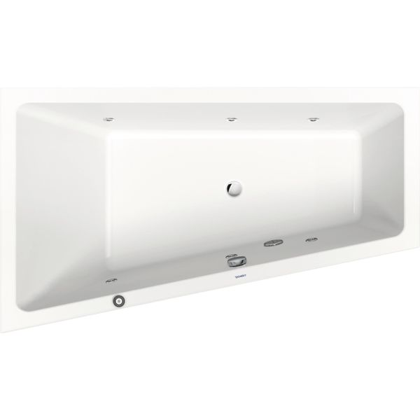 Duravit No.1 Baignoire BalnéO EncastréE, TrapèZe, 1700X1000Mm, Jet Protect, 1 Inclinaison Du Dossier à Gauche, Blanc, 760508000JP1000, 760508000JP1000-image