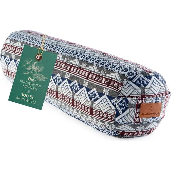 #Doyouryoga Cuscino Yoga Tarik - Imbottito Con Gusci Di Grano Saraceno Biologico - Cilindro 68X22X22 Cm - Style 19-image