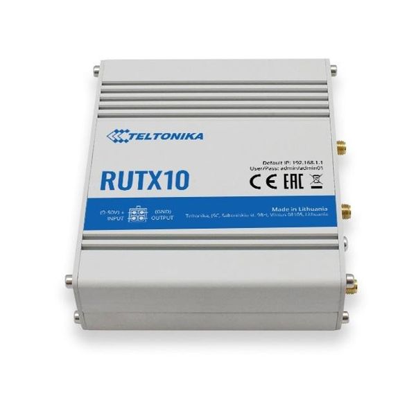 Teltonika RUTX10 Wireless Router Gigabit Ethernet Dual-Band (2.4 Ghz / 5 Ghz) White-image