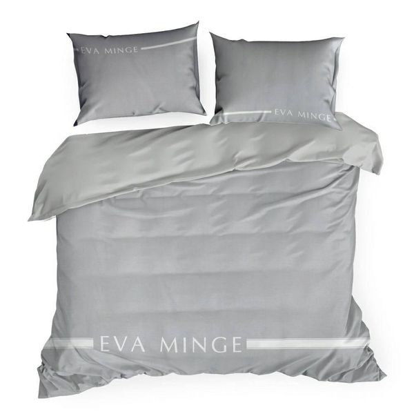 Biancheria Da Letto In Raso 160X200 Seta 6 Argento Ewa Minge Eurofirany-image