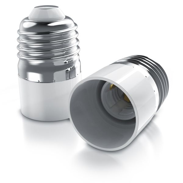 Bearware 2X Adattatore Per Lampada - Convertitore Da Presa E27 A Presa E14 - Adattatore Per Lampada Da E27 A E14 - Attacco Per Lampada-image