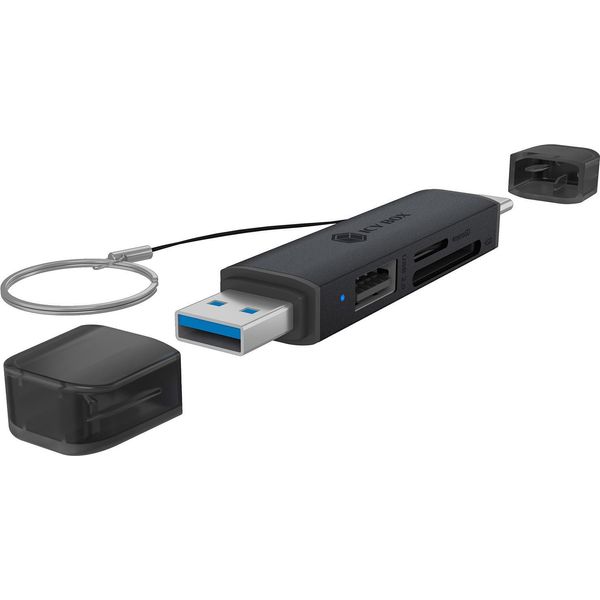 Icy Box IB-CR203-CU3 Adattatore Icybox Usb 3.2 Gen1 3-In-1 Lettore Di Schede Usb Tipo-C/A-image