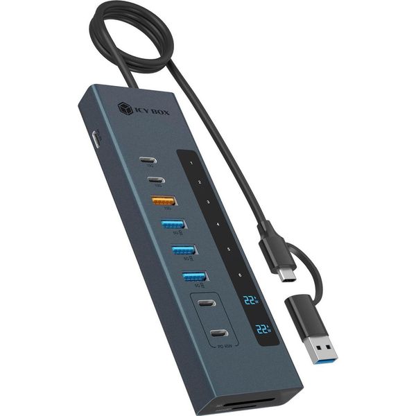 Icy Box IB-HUB1742CR-C2PD Hub 11-In-1 Icybox Usb 3.2 Con Type-C E Lettore Di Schede-image
