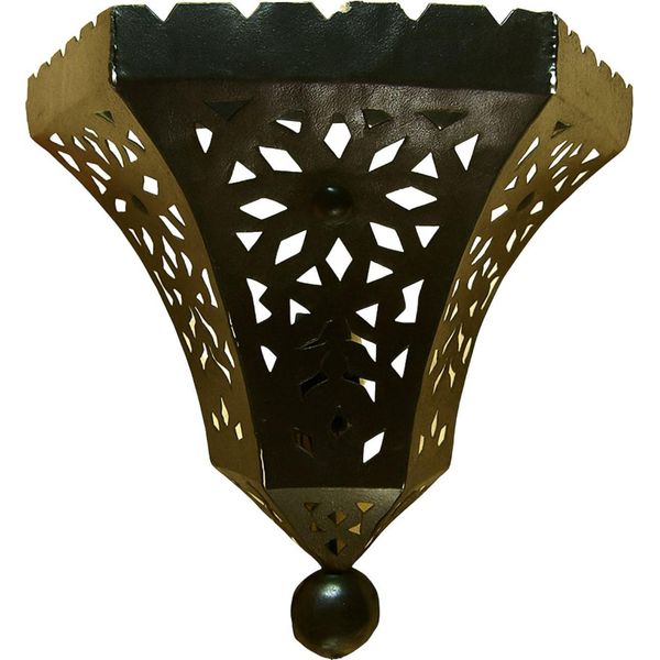 Lampada Da Parete Orientale Deina 28Cm | Lampada In Ferro Fatta A Mano In Stile Vintage Boho | Illuminazione Da Parete Marocchina Con Patina Di Ruggine | Lampada Da Parete Orientale Per Soggiorno E Camera Da Letto-image