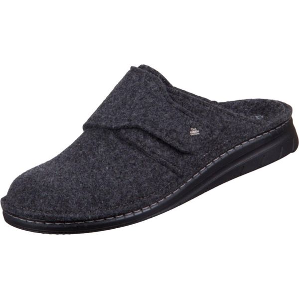 Finn Comfort Zams Pantofole Da Uomo In Antracite, Plantare Estraibile, Nuovo - Casa - Pantofole Pantofole Da Uomo, Grigio-image
