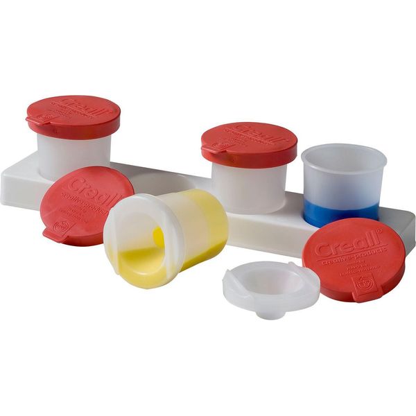 Creall - Vasetto Antiagglomerante Per Vernici Set Di 4 Vasetti Da 320 Ml Con Coperchi Rossi-image