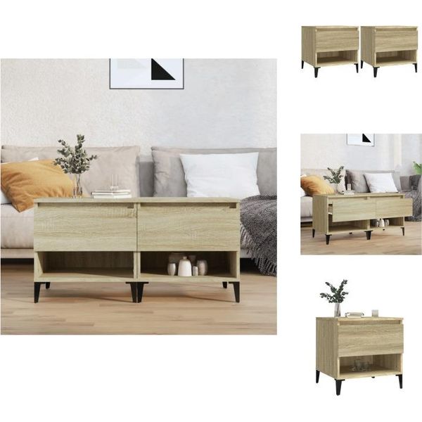 Vidaxl Tavolini 2 Pezzi Rovere Sonoma 50X46X50 Cm Materiale A Base Di Legno - Tavolini-image