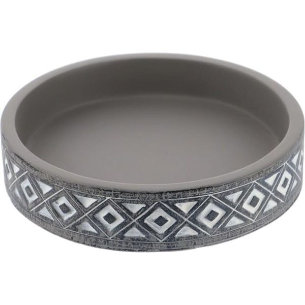 Portasapone Tendance In Cemento Grigio 10X10X2 Cm Decorazione Bagno-image