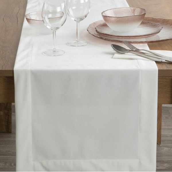 Tovaglia Festiva Decorazione Da Tavola Melinda Bianca 40X140 Cm B-image