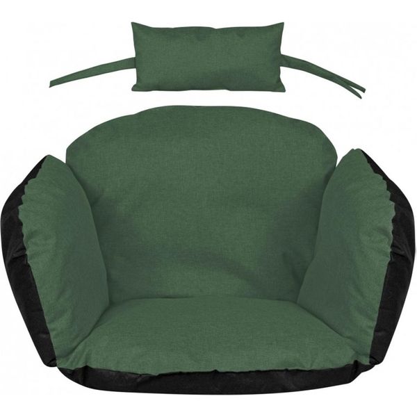 Cuscino Nido Di Cicogna Verde Cuscino Da Giardino 112X113 Cm Per Sedia Sospesa Impermeabile-image