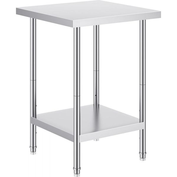 Tavolo Di Preparazione In Acciaio Inox - 610X610 Mm Tavolo Da Lavoro Per La Ristorazione - Tavolo Da Cucina Per Uso Commerciale-image