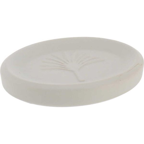Tendance | Portasapone - Arizona Grey - 12,5 Cm - Design Elegante - Ceramica Con Dettagli In Bambù-image