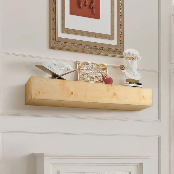 Mensola Per Caminetto Consolle Per Caminetto Cornice Per Caminetto - Mensole Galleggianti 183 Cm - Mensola In Legno - Accessori Per Caminetti Per La Vostra Casa-image