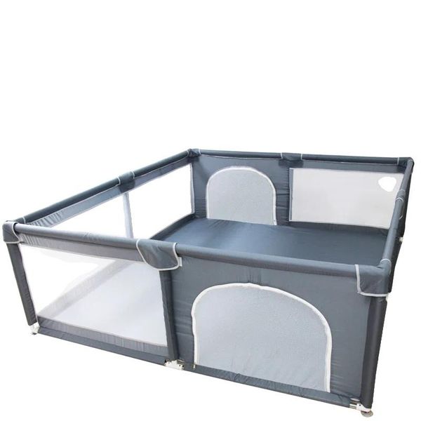 Area Giochi Per Bambini, Design Spazioso, Accesso A Doppia Porta, Grigio-image