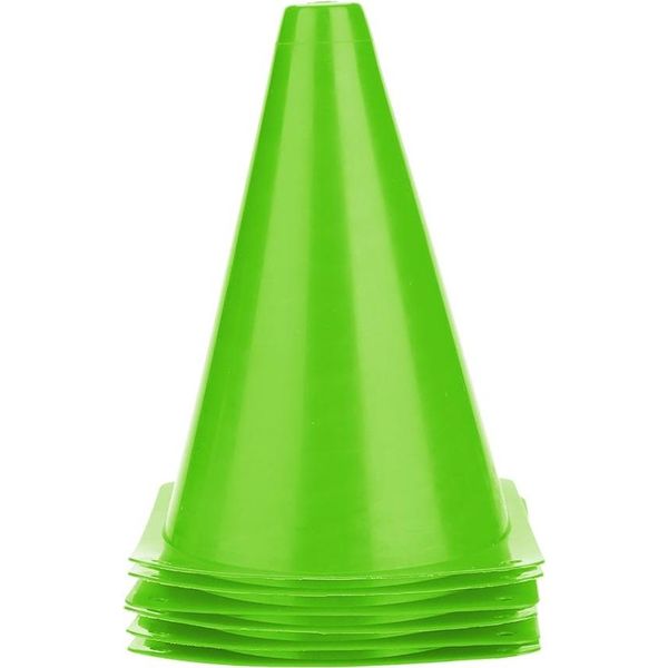 6PCS 18 Cm Calcio Allenamento Cono Calcio Barriere Plastica Marcatore Titolare Accessorio (Verde)-image