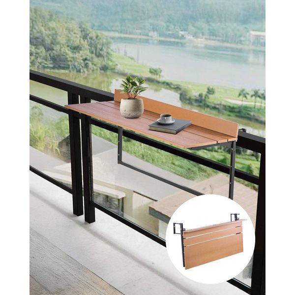 Tavolo Da Balcone Tavolo Sospeso Tavolo Sospeso Da Balcone Tavolo Pieghevole Pieghevole 1000X345Mm-image