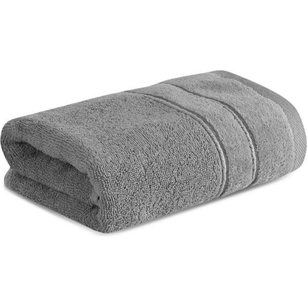 Eurofirany Asciugamano Asciugamano Da Bagno In Cotone Grigio 50X90 Cm Asciugamano Da Hotel-image