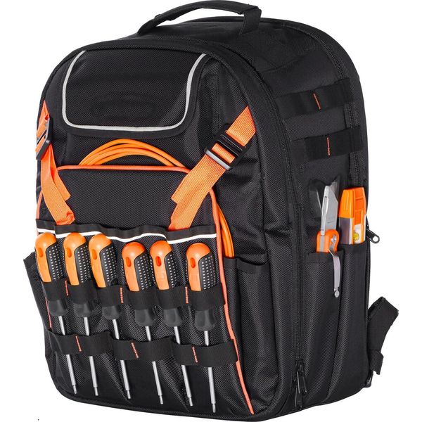 Succebuy Zaino Porta Attrezzi Con 45 Tasche, Robusta Borsa Per Elettricisti-image