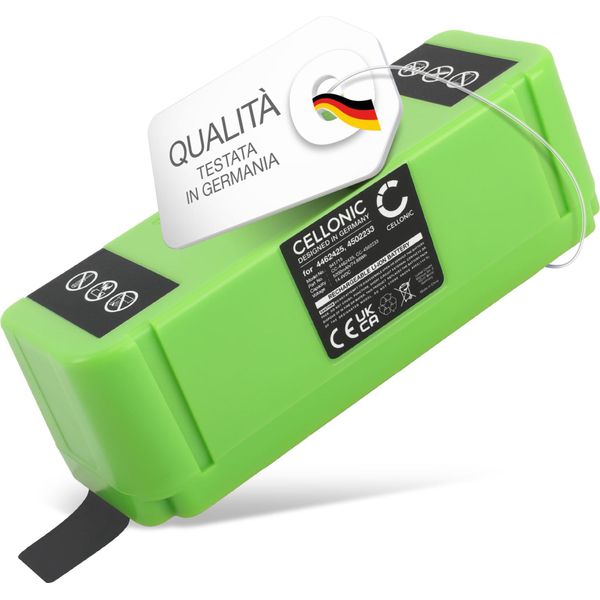 Cellonic, Batteria Per Aspirapolvere Compatibile Con Irobot Roomba 980, 960, 965, 896, 801, 4462425 (14.4V, 5200Mah )-image
