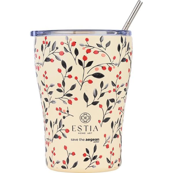 Estia | Thermo Mug - 350 Ml - Tazza Sottovuoto - Con Cannuccia E Coperchio A Tenuta Stagna-image