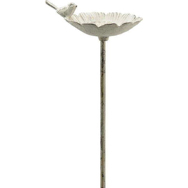 Exner | Vasca Per Uccelli - Altezza 100 Cm - Bianco - Rustico - Decorazione Da Giardino - Pratico E Resistente Alle Intemperie-image