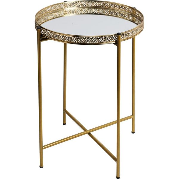 H&S Decoration | Tavolino - 36X36X47 Cm - Oro - Metallo - Design Elegante - Leggero E Multifunzionale-image