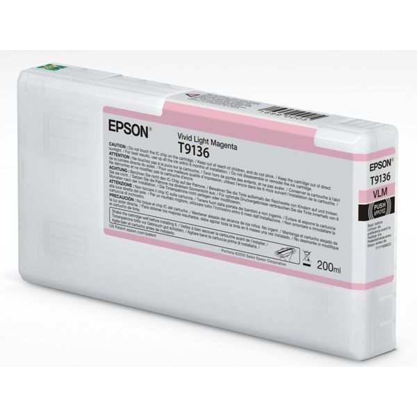Epson Tintenpatrone Vivid Light Magenta T 913 200 Ml T 9136N-image