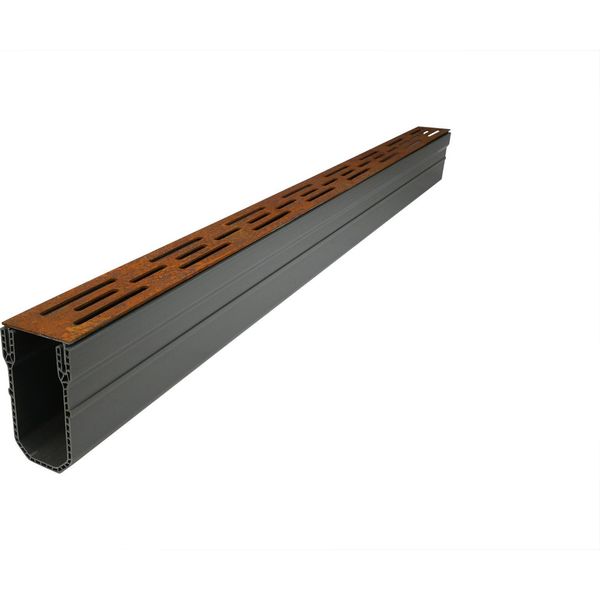 Canali Di Drenaggio Stretti In Acciaio Corten 1000 X 55 X 100 Mm - Al Pezzo-image