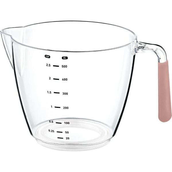 Okyanus | Caraffa Per Misurare 0,5L - Trasparente - Con Bilancia - Manico Antiscivolo - Ideale Per La Cucina-image