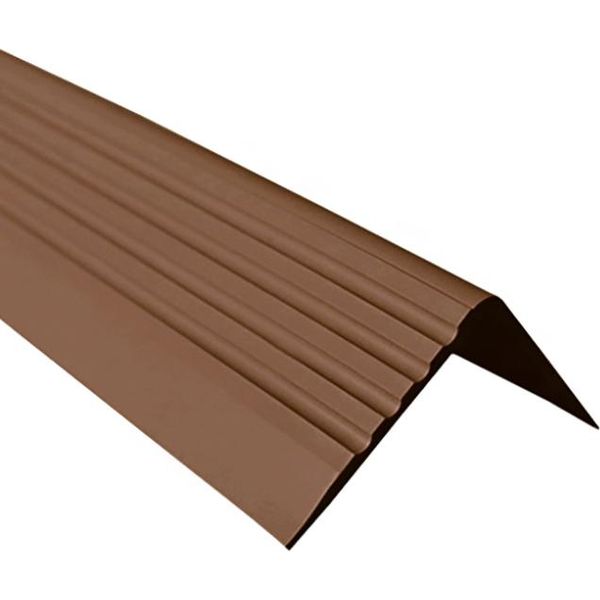Binario Per Scale Quest In Pvc 50X42 Mm, 1 M, Bordo Antiscivolo Per Scale, Profilo Per Scale, Protezione Per Scale, Rgp, Bronzo-image