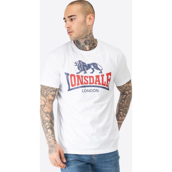 Maglietta Uomo Regular Fit Lion Two Tone White/Navy/Red M Lonsdale-image