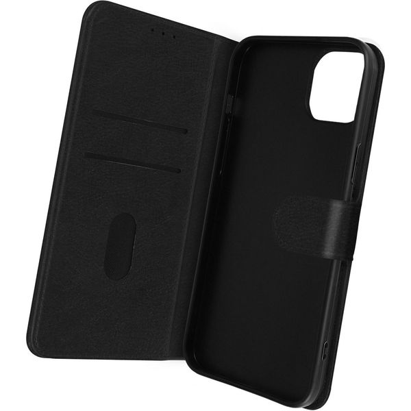 Avizar, Custodia In Pelle Finta Con Funzione Stand Per Apple Iphone 14, Nero-image