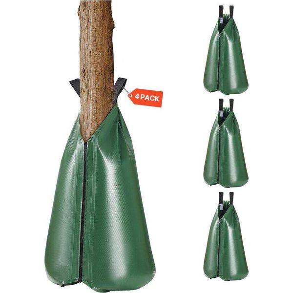Sacchetti Per L'irrigazione Degli Alberi - Confezione Da 4 - Sacchetti Per L'irrigazione Degli Alberi Da 20 Galloni, A Rilascio Lento E Durevole - Sistema Di Irrigazione Degli Alberi Per Il Giardinaggio-image