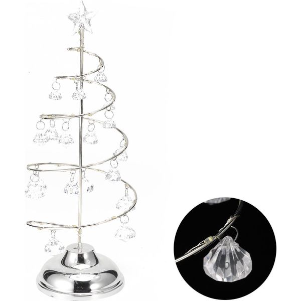 Led Albero Di Natale Lampada Ornamento Luce Notturna Per Natale Decorazione Festiva Bianco-image